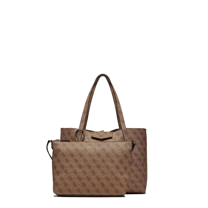 Guess Logo Monogram Vegan Leather Tote Bag