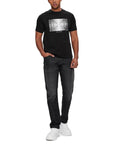 Armani Exchange Logo Athleisure Pure Cotton T-Shirt - Black