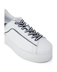 Armani Exchange Logo Leather Low Top Lace-Up Sneakers