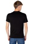 Armani Exchange Logo Pure Cotton Athleisure T-Shirt - Black