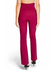 Rinascimento High Waisted Boot Cut Suit Pants - Red Bordeaux 