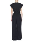 Vila Clothes All Black Front Tie Maxi Jumpsuit