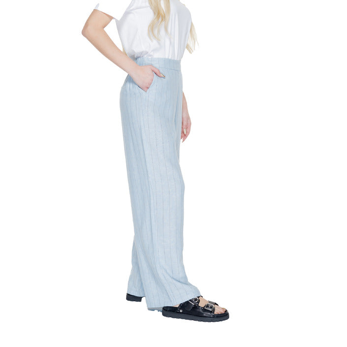 Vero Moda Linen Blend Stripe Baggy Boho Pants