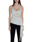 Silence Asymmetrical Hem Satin Singlet Top