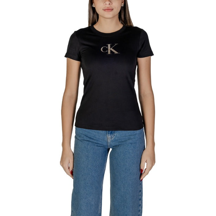 Calvin Klein Jeans Logo Crewneck Fitted T-Shirt 100% Cotton