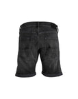 Jack & Jones Logo Dark Denim Shorts Rolled Hem