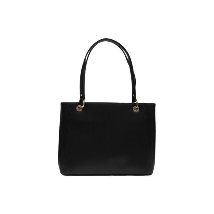 Guess Logo Black Vegan Leather Tote Bag