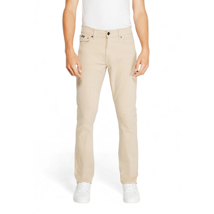 Gas Logo Beige Color Chinos Straight Leg Fit