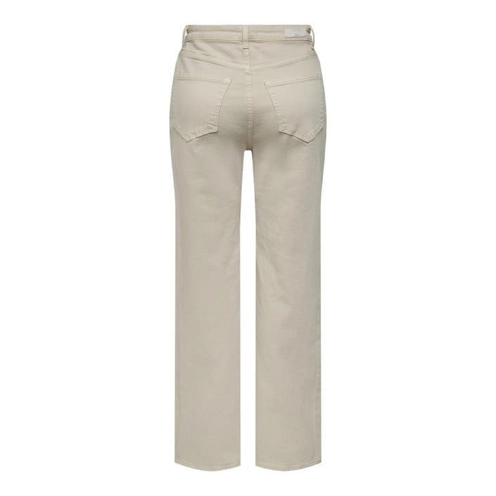 Only Minimalist Beige Color Wide Leg Baggy Chinos