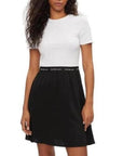Calvin Klein Jeans Logo Mini Dress - black and white