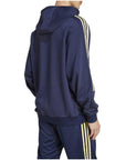 Adidas 3 Stripe & Logo Original Hooded Pullover Cotton-Blend