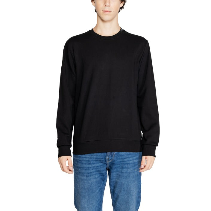 Emporio Armani Logo 100% Cotton Sweatshirt - black