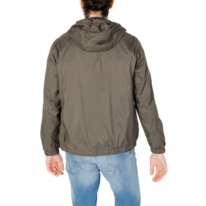 Gas Minimalist Hooded Lightweight Outerwear Jacket - Military Green