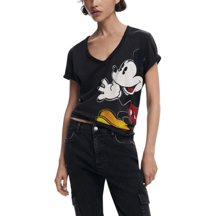 Desigual x Mickey Mouse V-Neck Top