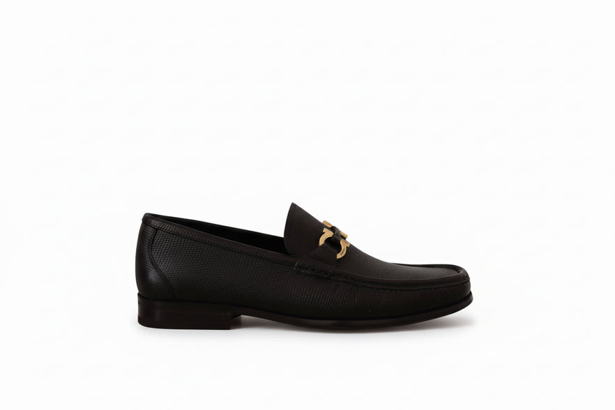 Salvatore Ferragamo Elegant Grandioso2 Leather Loafers - Black