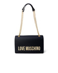 Love Moschino Logo Vegan Leather Semi-Chain Strap Handbag
