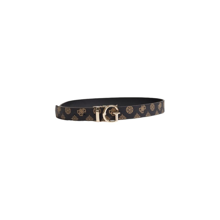 Guess Logo Buckle Monogram Vegan Leather Belt