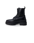 Tommy Hilfiger Jeans Logo Leather Tactical Lace Up Ankle Boots