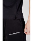 Calvin Klein Jeans Logo Cotton-Blend Athleisure Elastic Ankle Loose Fit Sweatpants