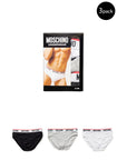 Moschino Underwear Logo Cotton Stretch Briefs - 3 Pack