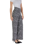 Ichi Abstract Pattern Wide Leg Pants Cotton-Blend