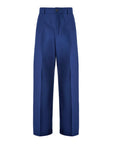Gucci Blue Hued Wide Leg Pants With Animation