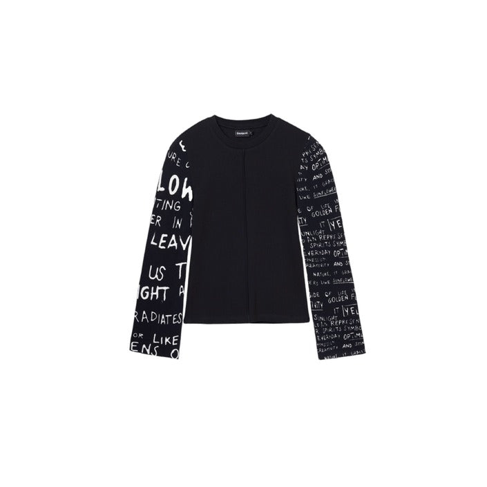 Desigual Typography Long Sleeve Top - Cotton-Blend