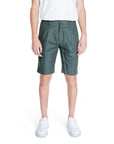 Antony Morato Minimalist Linen-Blend Navy Blue/Beige Shorts