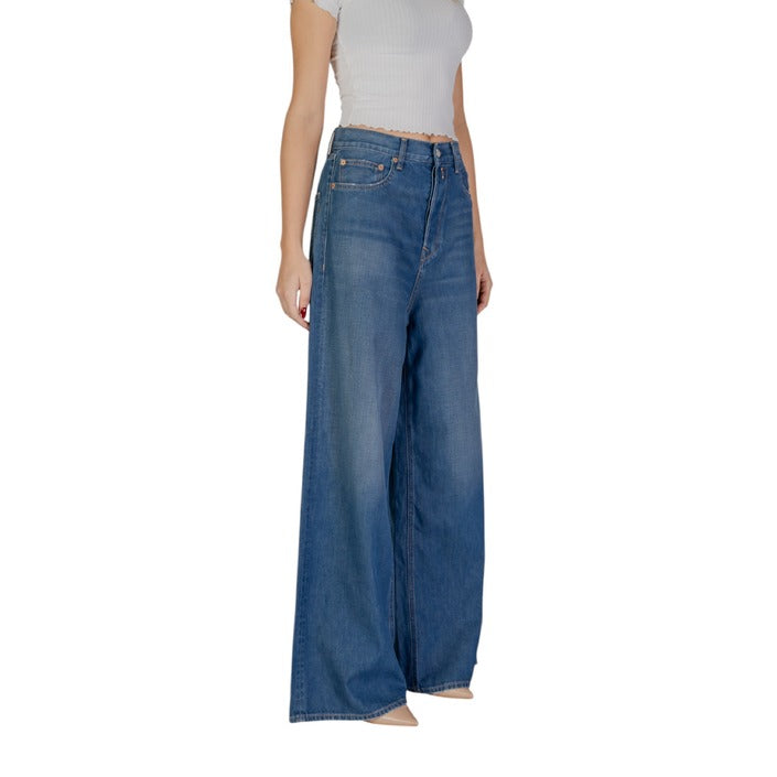 Replay Wide Leg Medium Wash Denim Jeans