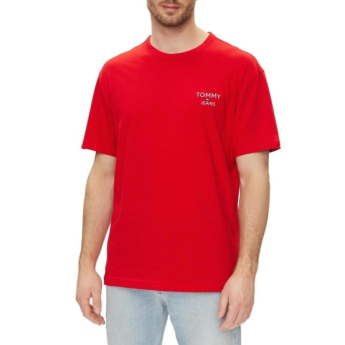 Tommy Hilfiger Jeans Logo Pure Cotton T-Shirt - red