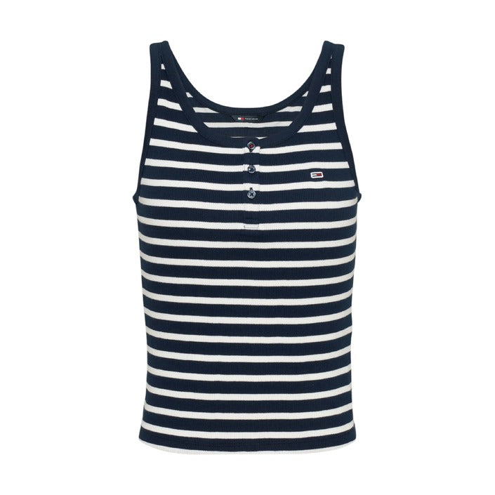 Tommy Hilfiger Jeans Logo Stripe Tank Top 100% Cotton