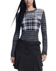 Desigual Checkered Fitted Knit Top