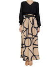 Only Geometric Patterned Maxi Skirt