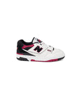 New Balance Logo Leather Low Top Lace-Up Sneakers - red and black