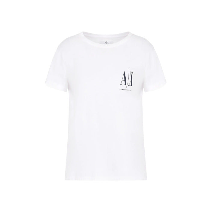 Armani Exchange Logo 100% Cotton Crewneck T-Shirt - white