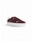 Furla Logo Leather Low-Top Sneakers - Bordeaux