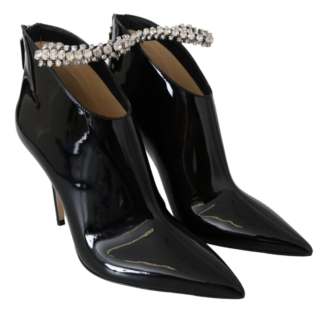 Jimmy Choo Blaize 100 Black Patent Leather Heeled Boots