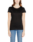 Armani Exchange Logo 100% Cotton Fitted T-Shirt - black