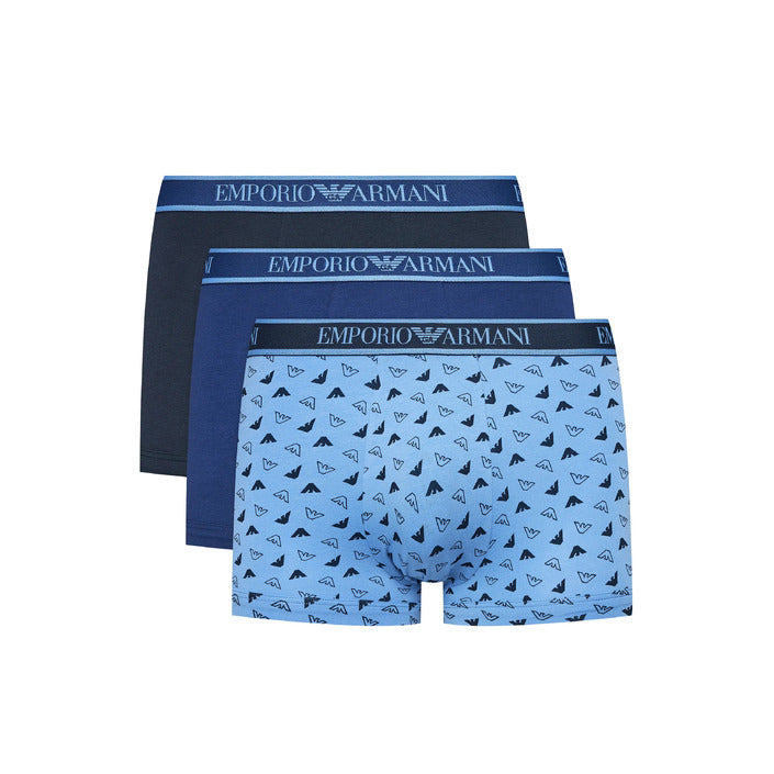 Emporio Armani Underwear Logo 100% Cotton Stretch Trunks - 3 Pack