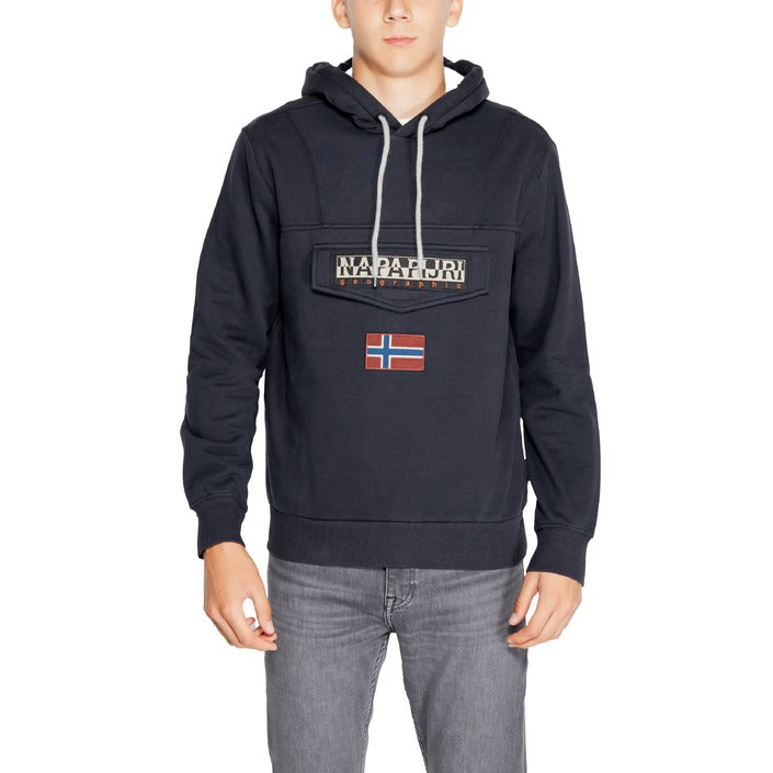 Napapijri Logo Cotton-Blend Hooded Pullover