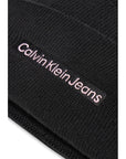 Calvin Klein Pink Logo Cotton-Blend Beanie