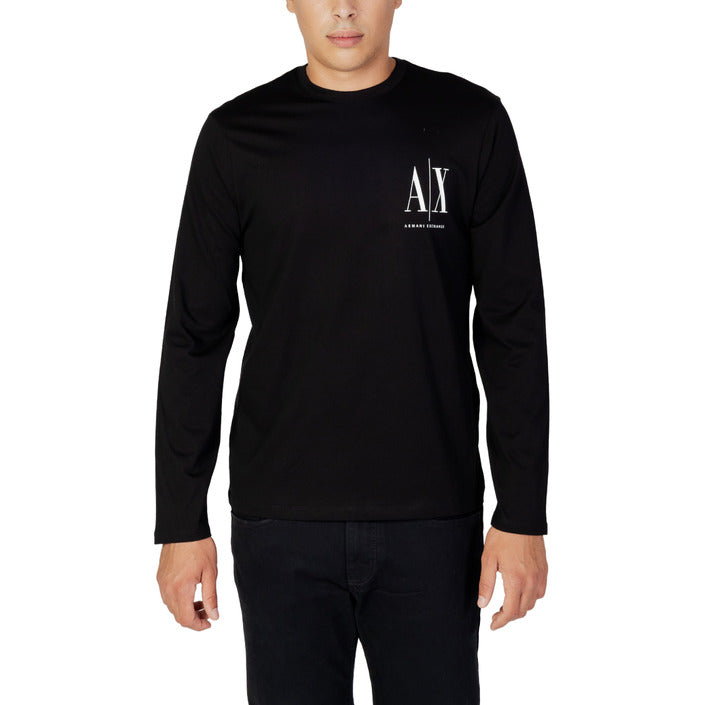 Armani Exchange Logo 100% Cotton Long Sleeve Top