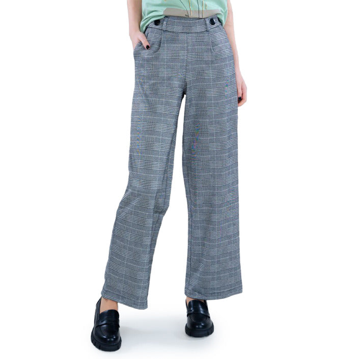 JDY Checkered Wide Leg Fit Trouser Pants