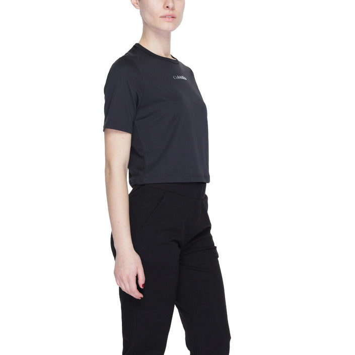Calvin Klein Sport Logo Athleisure Crop T-Shirt - Black