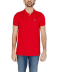 Tommy Hilfiger Jeans Logo Pure Cotton Polo Shirt - Red