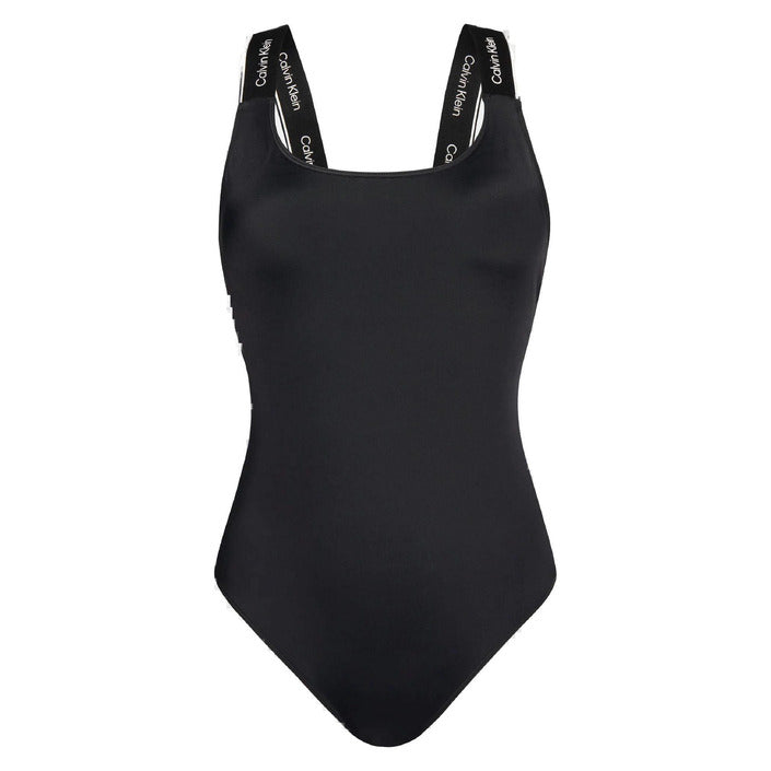 Calvin Klein Logo One Piece Swimsuit Black