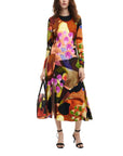 Desigual Winter Floral Midi Dress