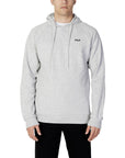 Fila Logo Cotton-Blend Athleisure Hooded Pullover - Grey Marle