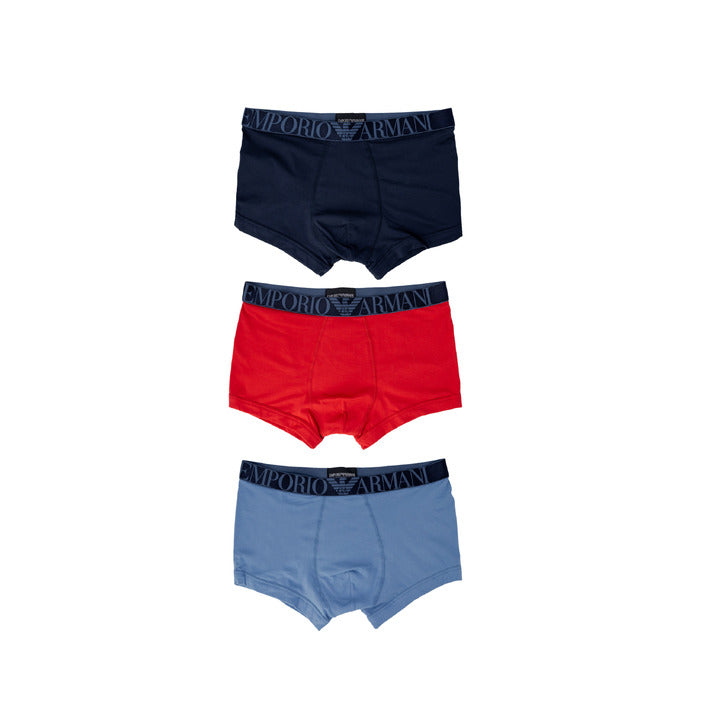 Emporio Armani Underwear Logo Cotton-Stretch Trunks - 3 Pack