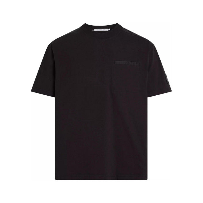 Calvin Klein Jeans Logo 100% Cotton T-Shirt With Pocket - black